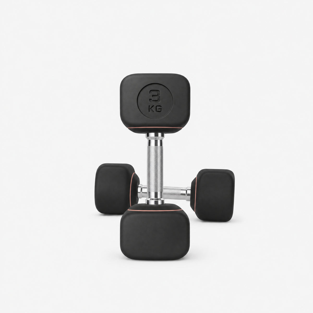 3 KG Rubber Dumbbell Set